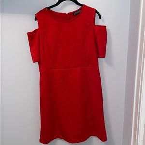 Context for Lord and Taylor red quilted dress L